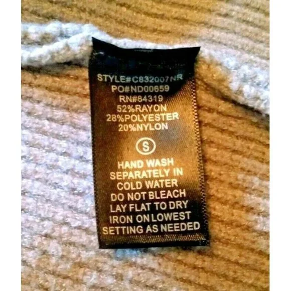 Devotion By Cyrus Sweater Putty Grey Women Turtleneck High Low Hem Size … - Picture 4 of 6